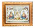  SPANISH BABY ROOM BLESSING IN A FINE DETAILED SCROLL CARVINGS ANTIQUE GOLD FRAME 